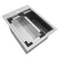thumbnail image 1 of Ruvati RVH8210 15 x 20 in. Workstation Drop-in Topmount Bar Prep RV Sink 16 Gauge Stainless Steel, 1 of 4
