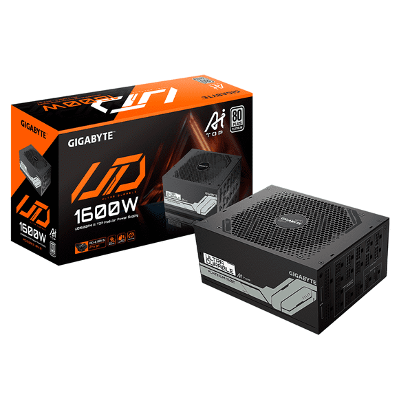 Fuente de Poder Gigabyte UD1600PM PG5 AI TOP de 1600W, 80 PLUS Platinum
