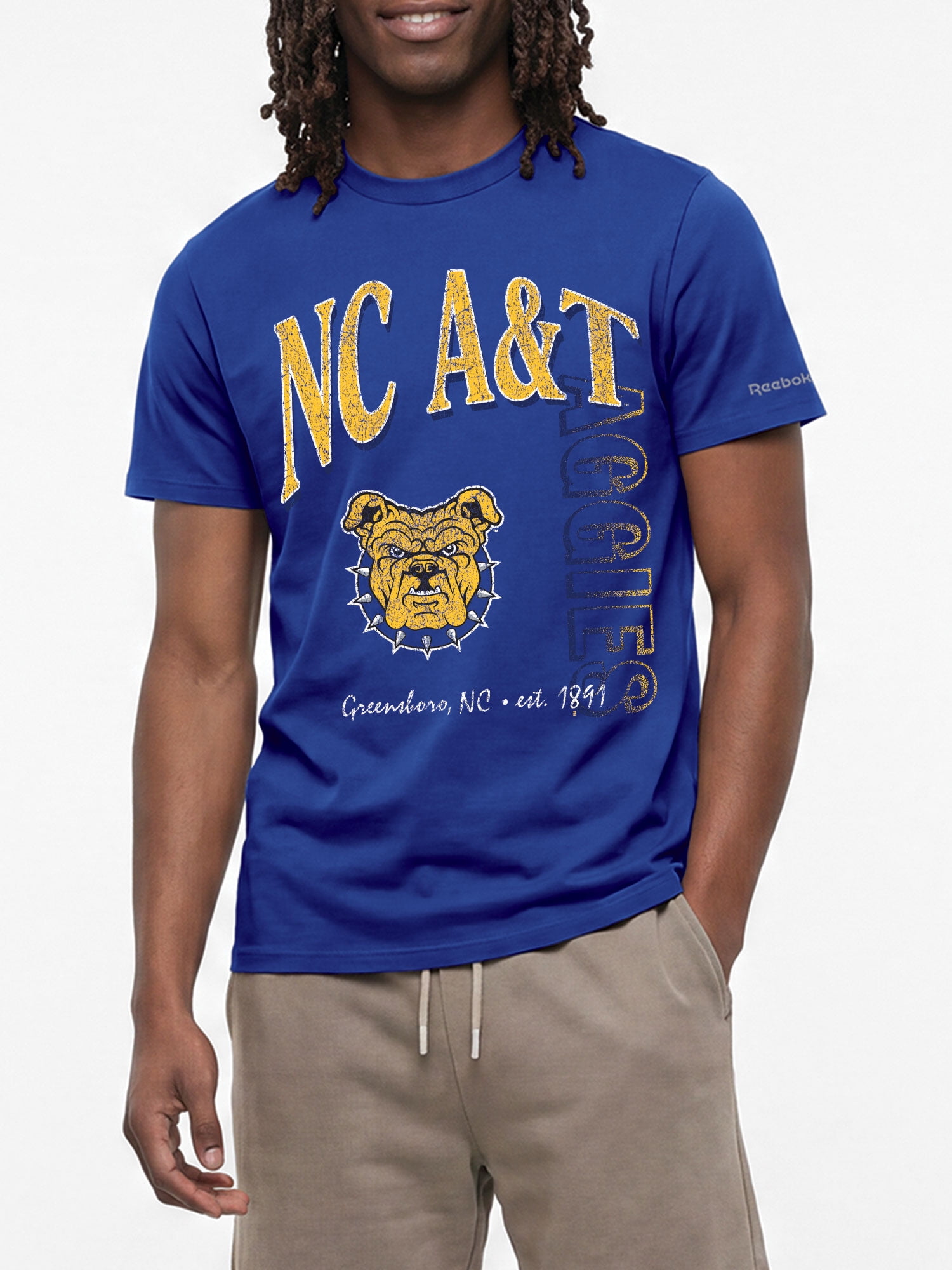 North Carolina A&T Aggies Reebok Mens Crew Neck Short Sleeve T-Shirt