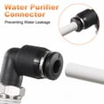 thumbnail image 4 of Uxcell 2pcs Push to Connect Tube Fitting 1/8" BSPT Male Thread x 6mm ID 90 Degree Pneumatic Quick Connect Air Fittings, Black, 4 of 6