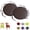 Brown_2pc, variant on Round Outdoor Chair Cushions with Ties, Non-Slip Bar Stool Seat Pad, Soft Breathable Round Chair Cushion for Home Kitchen Office Garden Patio