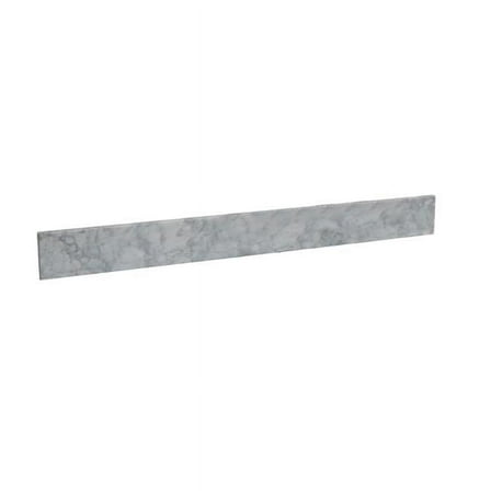 37 in. Carrara Marble Backsplash, White