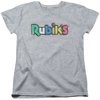 Rubiks Cube  Old School Print Girls Jr Athletic Heather