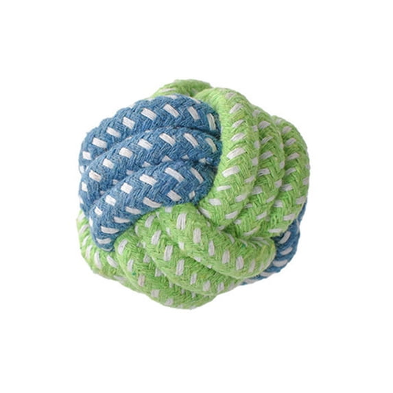 Joernso Dog Toy Interactive Chewing Rope Ball Toys Natural Cotton Washable Durable Tug of War for Small to Large Dogs Teeth Cleaning Anxiety Relief
