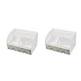 thumbnail image 3 of relayinert Makeup Organizer Open Wide Application Fluent Line Sundries Makeup Products Storage Box Desktop White 2Set, 3 of 6