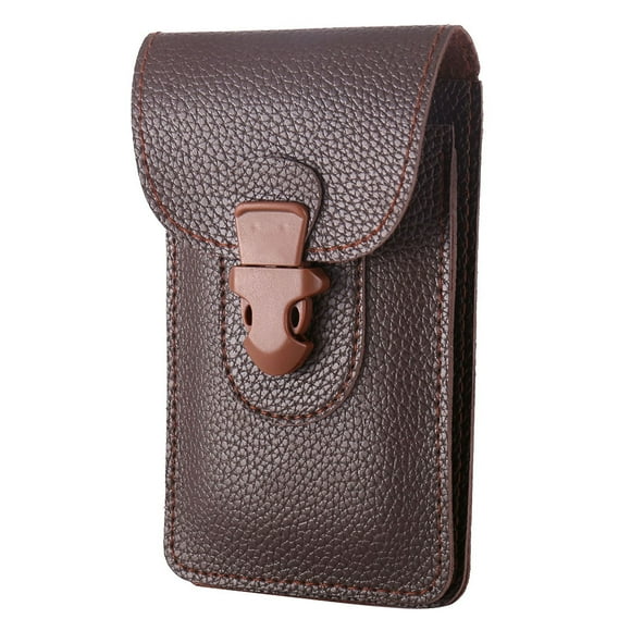 1Pc Vintage Waist Bag Fanny Pack Waist Pouch Multi-functional Bags for Men with Belt Coffee