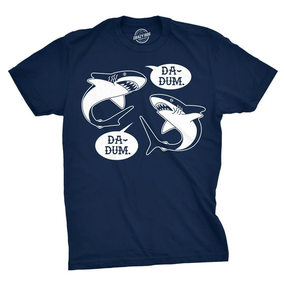 Mens Da-Dum Da-Dum Shark T Shirt Funny Summer Vacation Tee for Guys Graphic Tees