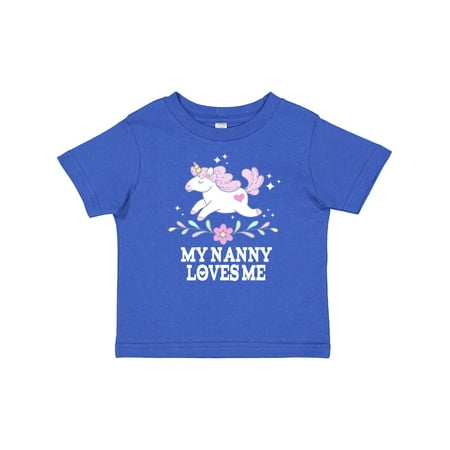 

Inktastic My Nanny Loves Me Girl Unicorn Gift Baby Girl T-Shirt