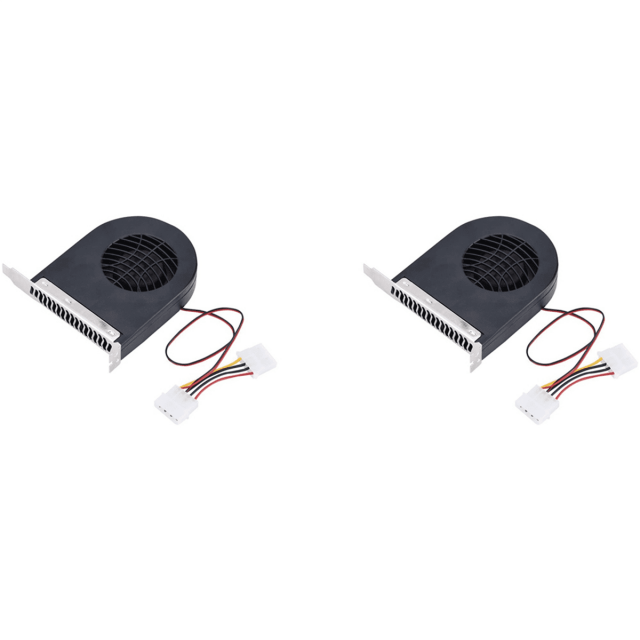 2 ventiladores de refrigeración de CC para ranura PCI de minisistema, para CPU y caja de computadora. Nuevos ventiladores de refrigeración PCI para computadora.