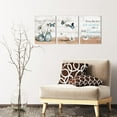 thumbnail image 6 of 3 Piece Rustic Canvas Wall Art Daisy in Jar with Blue Butterfly Painting Pictures Motivational Inspiring Prints Artwork for Office Living Room Bedroom Bathroom Decor Framed Ready to Hang, 6 of 6