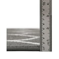 thumbnail image 5 of Unique Loom Trellis Frieze Collection Area Rug - Rounded (5' Octagon Dark Gray/Ivory), 5 of 7
