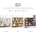 thumbnail image 3 of IOTXY Freestanding Wooden Low Bookcase - 3 Ties 11 Cubes Open Storage Cabinet with Legs Walnut, 3 of 5