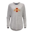 thumbnail image 2 of Women's  Gray Iowa State Cyclones Oversized Cuddle Raglan Tri-Blend Pullover Sweatshirt, 2 of 3