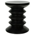 thumbnail image 2 of SAFAVIEH Benaya Outdoor Patio Concrete Accent Stool, Black, 2 of 8