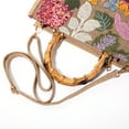 thumbnail image 2 of YIFEI Bamboo Handle Sequin Embroidered Tote Floral Clutch Evening Bag for Wedding Party, 2 of 6