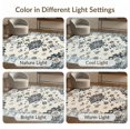 thumbnail image 7 of ODIKA 6'x9' Washable Area Rug Oushak Medallion Distressed Vintage Ornamental Tracery Border for Dining Room, Under Table, Office Décor, Non-Slip Chair-Friendly, 7 of 7