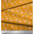 thumbnail image 3 of Soimoi polyester Crepe Fabric Leaves & Flower Floral Printed Fabric 1 Yard 52 Inch Wide, 3 of 3