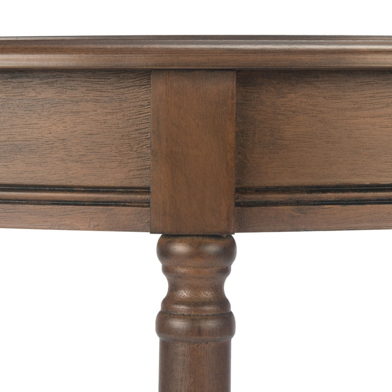 SAFAVIEH Tin.sley French Half Round Console Table, Brown (28 in. W