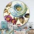thumbnail image 3 of Designart 'Victorias Cream Flower' Farmhouse Metal Circle Wall Art, 3 of 3