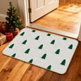 thumbnail image 4 of Honeeladyy Christmas Tree Doormat, Outdoor & Indoor Merry Christmas Non Slip Lightweight Machine Washable Door Mat Outside Holiday Door Mats for Front Door Entrances, 24" x 16", White, 4 of 6