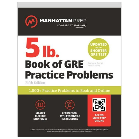 Pre-Owned Manhattan Prep 5 LB 5 lb. Book of GRE Practice Problems: 1,400 Practice Problems in Book and Online (Manhattan Prep 5 Lb), (Paperback)
