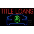 thumbnail image 1 of Auto Red Title Loans Car Logo LED Neon Sign 13 x 24 - inches, Clear Edge Cut Acrylic Backing, with Dimmer - Bright and Premium built indoor LED Neon Sign for automotive store, and mall., 1 of 7