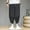 Black, variant on Bcfgryg Summer Cropped Pants Men's Retro Striped Casual Pants Trend Large Size Baggy Wide Leg Knickers Men’s Casual Pants