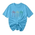 thumbnail image 1 of Camiseta de Cuello Redondo Impresa Nueva Moda Casual de Manga Corta de las Mujeres, Mezcla Ligera de Poliéster para la Primavera, 1 of 6