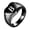 Black B, variant on Initial Rings for Women Men Letter Alphabet Signet Stainless Steel Heart-shaped Engraved Elegant Simple Dainty Personalized Gift Jewelry Black F 9