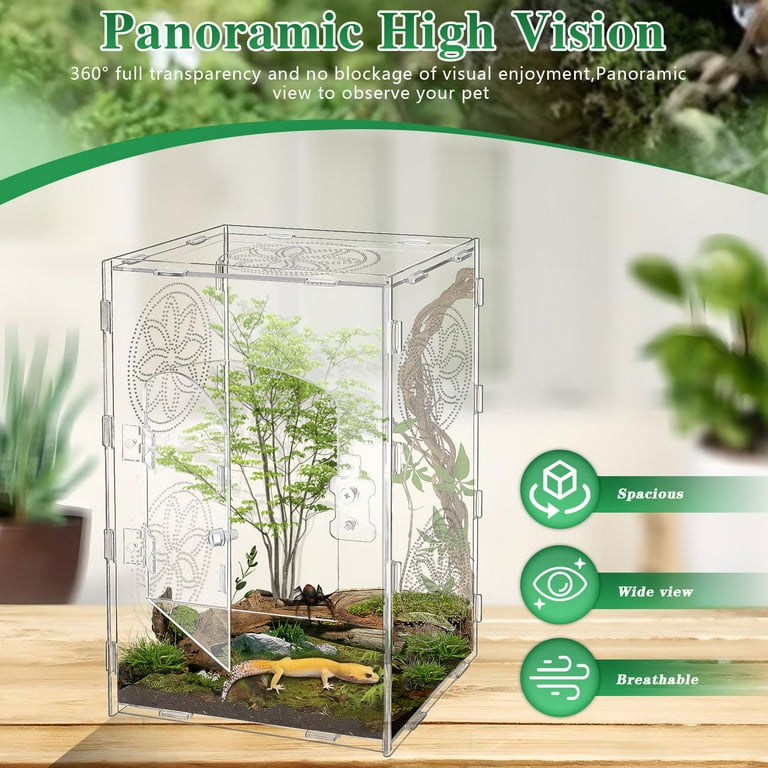 Jumping Spider Enclosure, 11.8x7.8x6 Inch Jumping Spider Enclosure
