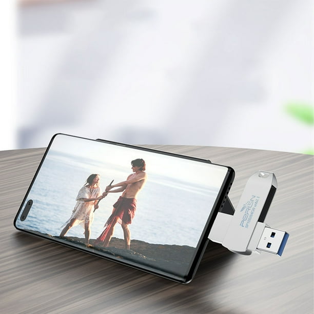 Unidad flash USB tipo C de 64 GB, tecnología 2.1, 2 en 1, memoria USB de alta velocidad de lectura y escritura para teléfonos inteligentes y computadoras.