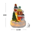 thumbnail image 5 of sunsanly LED Christmas Gingerbread House Ornament Resin Winter Village House Statue Miniature Light-up Building Figurine for Home Tabletop Decor, 5 of 8