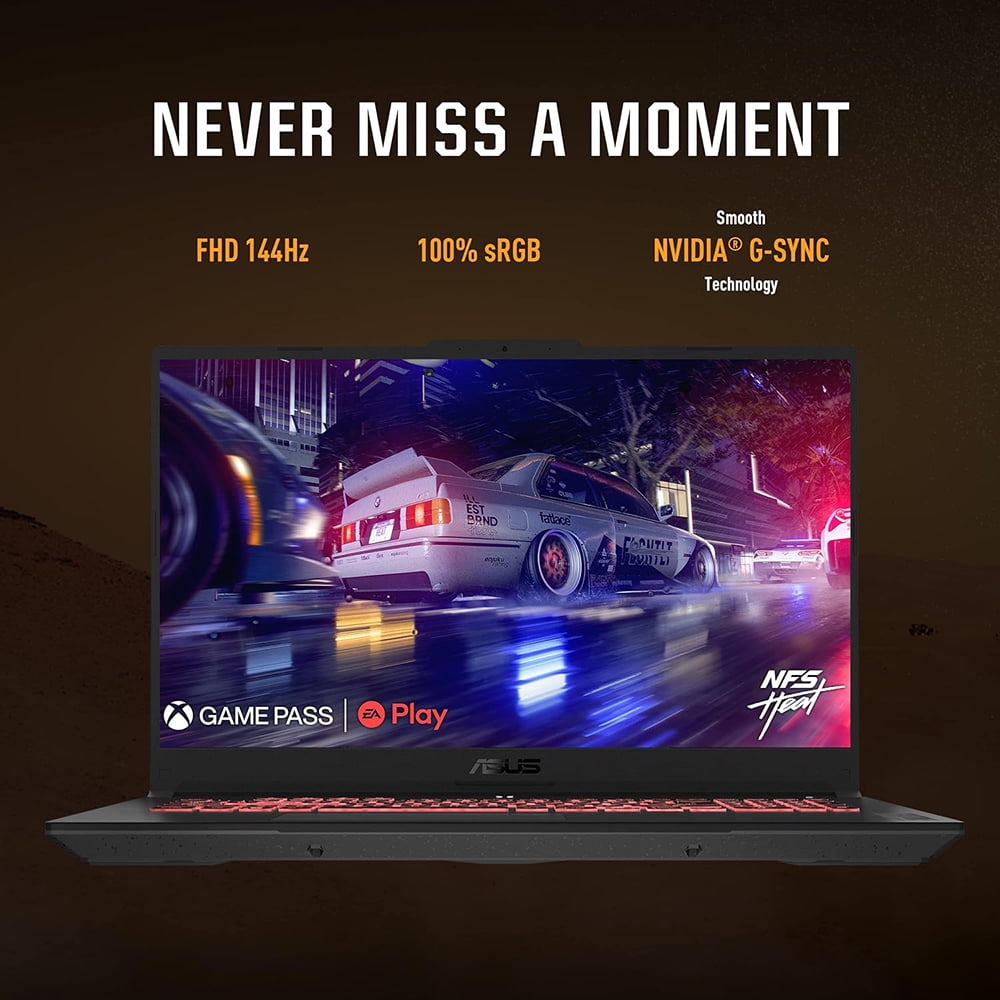 ASUS TUF Gaming A17 (2023) Gaming Laptop, 17.3" FHD 144Hz Display, GeForce RTX 4050, AMD Ryzen 7 7735HS, 16GB DDR5, 1TB PCIe 4.0 SSD, Wi-Fi 6, Windows 11, FA707NU-DS74