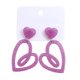thumbnail image 2 of Pendientes de corazón de tinta rosa para San Valentín, pendientes huecos de Europa y Estados Unidos, pendientes coreanos sencillos, pendientes de oreja, pendientes de amor acrílicos para mujer., 2 of 6