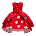 thumbnail image 2 of Fesfesfes Toddler Kids Dress Baby Girls Spring Strawberry Sleeveless Printed Ruffle Sleeve Dress, 2 of 9