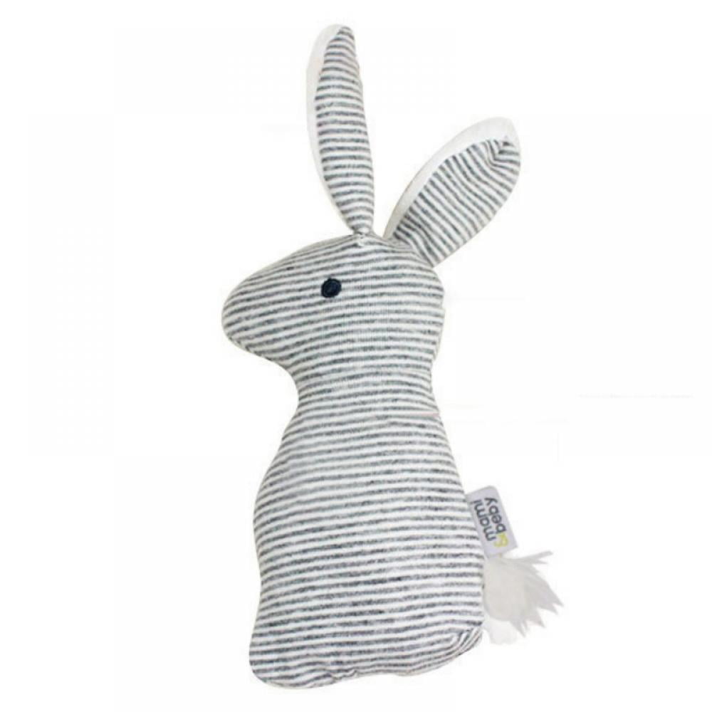 Baby Rabbit Animal Rattle Plush Toy, Cute Rabbit Handbells Plush Baby Toy with BB Sound Toy Gift Plush Doll,8x3.1inch
