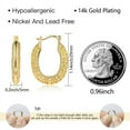 thumbnail image 4 of Alexcraft 925 Sterling Silver Post Hoop Earrings for Women Hollow Oval Hoop Earrings Hypoallergenic U Shaped Hoops Earring for Jewelry Gifts, 4 of 6