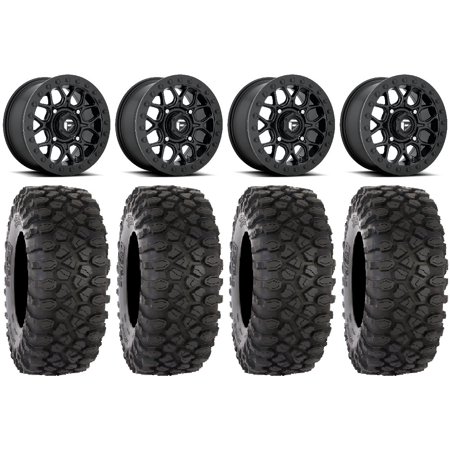 Fuel Tech Beadlock Black 15 Wheels 30 XC450 Tires Kawasaki Teryx Mule