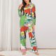 thumbnail image 2 of Balery Mushroom and Frogs Conjunto de Pijama con Estampado para Mujer, Conjunto de Dos Piezas con Manga Larga, Ropa de Dormir Suave con Bolsillos, Pijamas Cómodos-Large, 2 of 7