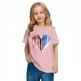 thumbnail image 5 of ZACPNCV Girls 4th of July Shirt Flag T-Shirts for Kids Toddler Patriotic Tee Tops Girls Independence Day Gifts Pink 4-5 Years, 5 of 9