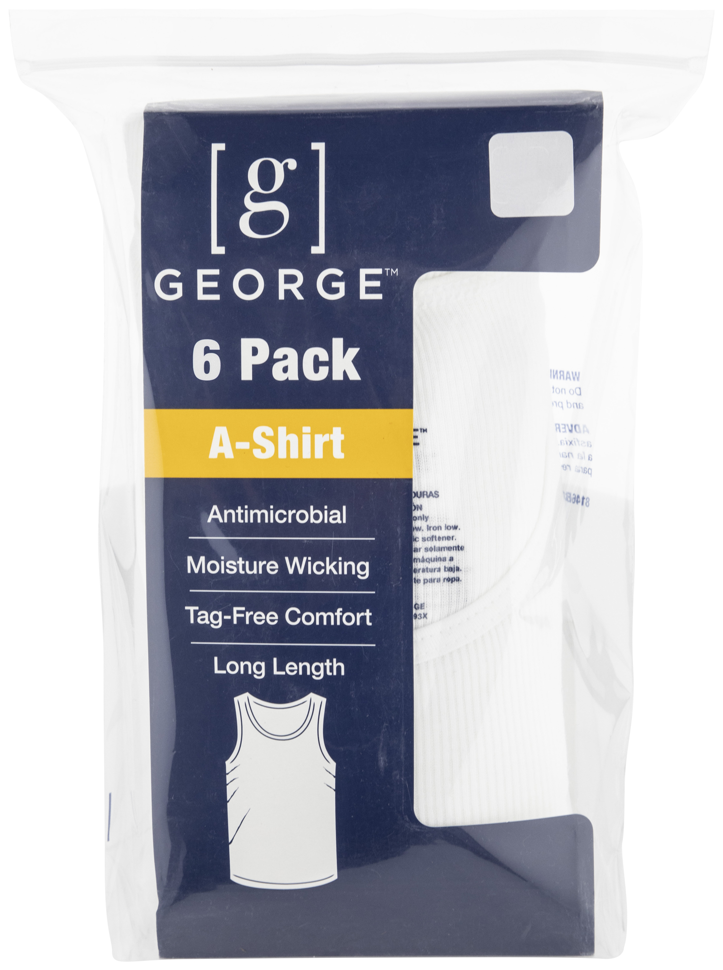 George Men's A-Shirt, 6-Pack photo 2
