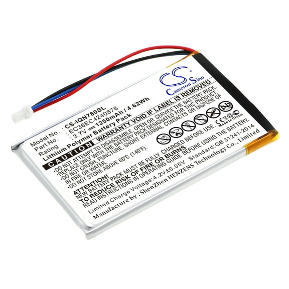 Replacement Battery for Garmin Nuvi 780,Nuvi 780T,Nuvi 785,Nuvi 785T,PN:EC36EC4240878,1250mAh