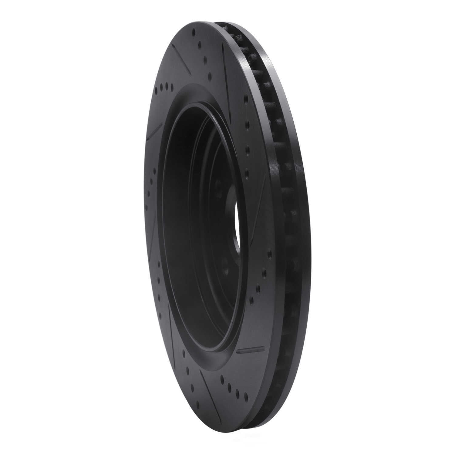 Dynamic Friction Company 633-47074L DFC Brake Rotor - Drilled And Slotted - Black