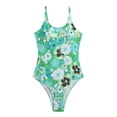 thumbnail image 3 of Gibobby Trajes de Baño para Mujer Trajes de baño con estampado sexy para mujer Trajes de baño con cuello en U profundo Trajes de baño Trajes de baño(Azul celeste,CH), 3 of 5