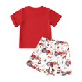 thumbnail image 3 of UYYX Boys Set Cute Baby Boy Clothes Boy Girls Toddler Summer Outfit T-Shirt Toddler Boy Summer Clothes Short Set, 3 of 9