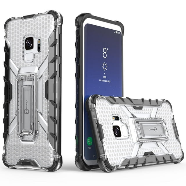 Coveron Samsung Galaxy S9 Case Hive Series Hard Hybrid Phone Cover With Kickstand 8405