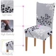 thumbnail image 2 of Printed Dining Chair Slipcovers Washable Softness Elastic Installation Chair Protector Banquet Chair Seat Cover for Hotel and Wedding Ceremony(Colour7,Set of 4), 2 of 7