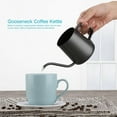 thumbnail image 2 of Durable Stainless Steel Gooseneck Pour Over Drip Coffee Maker Tea Coffee Cup Pot 350 ml(Black), 2 of 7