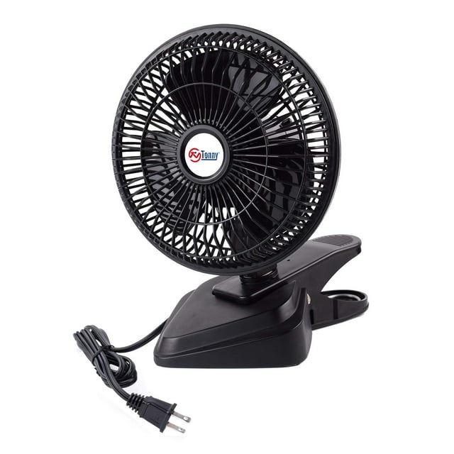 TN TONNY Ventilador convertible de escritorio y clip de 6 pulgadas, dos velocidades silenciosas, ventiladores de mesa para el hogar, ventiladores personales de CA con cable de 6 pies, ideal para el ho