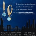 thumbnail image 2 of Gem Stone King 10K Yellow Gold Swiss Blue Topaz and Lab Grown Diamond Dangle Earrings for Women | 1.10 Cttw | Gemstone November Birthstone | Round 4.5MM, 2 of 6